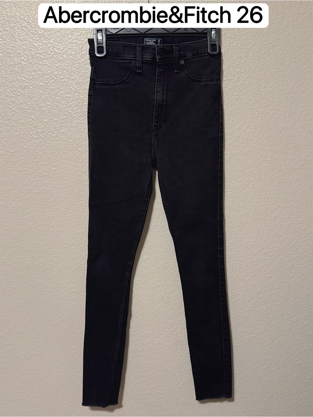 Abercrombie & Fitch Women's Black Ultra High Rise Skinny Jean Legging